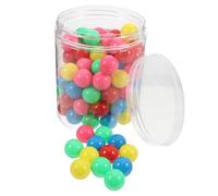 HEALSOPTHY 100 pièces Boules Creuses Colorées Plastique pour Problèmes de Probabilité et Comptage pour Jeux Mathématiques et Parc à Boules