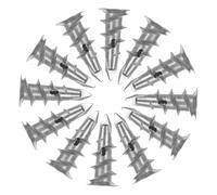 HEALSOPTHY 100 pièces Chevilles Auto-perceuses pour Plaques de Plâtre Chevilles Murales Robustes Zinc pour Fixation Arts Antidérapantes et Faciles à Installer sans Vis Incluses