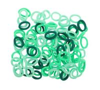 HEALSOPTHY 100 Pièces Élastiques Cheveux Garçon Fille Verts sans Dommage et Doux Bandeaux pour Queue de Cheval Garçon Fille Accessoires pour Filles Pochette Oiseau Incluse