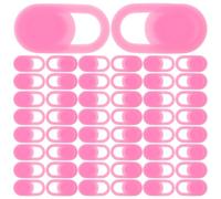 HEALSOPTHY 100 Pièces Lot de 100 Caches-Caméra Ultra-Minces 1 MM pour Smartphone, Tablette et Pc, Cache Coulissant Rose en Plastique, Protection Vie Privée et Anti-Rayures pour Webcam