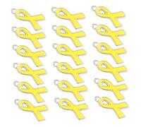 HEALSOPTHY 100 pièces Pendentifs Ruban Émaillé Dangle Charms Sensibilisation Cancer Du Sein Bijoux DIY Création Accessoires pour Bracelets et Colliers