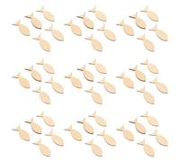 HEALSOPTHY 100 pièces Tranches Bois Poisson Bois Déco Aquarium Poissons Copeaux Suspendu DIY pour Décoration Créative
