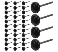 HEALSOPTHY 100 Yeux en Verre Noir Réalistes 8 MM pour Feutrage à L'Aiguille 100 Pièces pour Peluches Poupées et Jouets Accessoires DIY Créatifs pour Loisirs Manuels