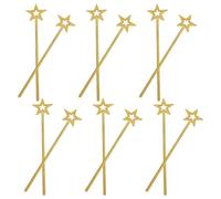 HEALSOPTHY 12 pièces Baguettes Étoiles Dorées pour Filles Garçons Accessoires Fée Princesse Légers et Faciles à Tenir Jouets pour Fêtes Anniversaire Cosplay Noël