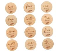 HEALSOPTHY 12 pièces Cartes Milestone Double Face pour Garçon Fille Disques Ronds pour Souvenirs de Mensuelle Accessoires Photo pour Naissance et Premiers Mois