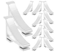 HEALSOPTHY 12 Pièces Clayette Frigo en Aluminium Argenté Crochets de Fixation Métalliques Robustes pour Support D'étagère de Réfrigérateur et Congélateur, Structure Simple et Pratique