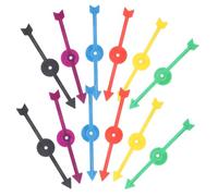 HEALSOPTHY 12 pièces Flèches Colorées pour Jeu de Société Flèches Plastique Accessoires de Remplacement pour Toupie Tournante Lot de Jeu Éducatif et Ludique