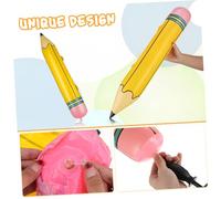 HEALSOPTHY 12 Pièces Lot de Crayons Gonflables Géants PVC Robustes Jouets Surdimensionnés et Réutilisables pour Décoration Rentrée Scolaire et Fêtes Couleur Aléatoire