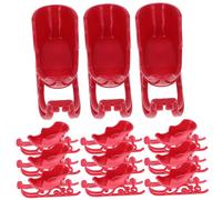 HEALSOPTHY 12 Pièces Mini Père Noël Traîneau Décorations de Noël Rouge Ornements de Sapin DIY Accessoires Festifs Bureau