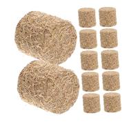 HEALSOPTHY 12 pièces Miniature Hay Bales Décor Réaliste pour Maison de Poupée Jardin Extérieur DIY Accessoire Automne