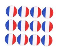 HEALSOPTHY 12 pièces Patch Thermocollant Rond Brodé Drapeau DIY pour Vêtements Réparation et Décoration