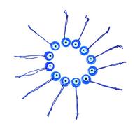 HEALSOPTHY 12 pièces Pendentifs Œil Bleu Hamsa Perles Verre Décoration Protection Maison Charme