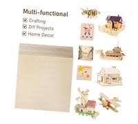 HEALSOPTHY 12 Pièces planches carrées planches de tendre contreplaqué carreaux découpés carrés bricolage ébauches de pour l'artisanat