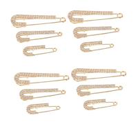 HEALSOPTHY 12pièces Broches Épingle à Nourrice Strass Lot pour Cardigan Châle Robe Pull Écharpe Foulard Pinces Décoratives Métal Doré