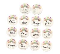 HEALSOPTHY 14pièces Cartes Étape Bois Pour Étapes Clés Mensuelles Accessoires Pour Cartes
