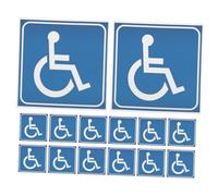 HEALSOPTHY 15 pièces Autocollants Handicapé Voiture Étanches Antirayures Signalisation Accessibilité pour Fenêtre et Porte Adhésifs Parking et Mobilité Adaptés Véhicules