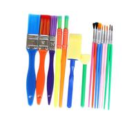 HEALSOPTHY 15 pièces Lot de Pinceaux Éponge pour Garçon Fille Outils de Dessin et Peinture Gouache Aquarelle et Huile Kit et Polyvalent pour Débutants Dès Ans