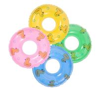 HEALSOPTHY 15 Pièces Mini Bouées de Natation Factices Multicolores, Accessoires Décoratifs pour Maison de Poupée, Modèles Miniatures pour Jeux d'eau et Photophores, Couleur Couleur Aléatoire