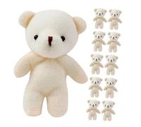 HEALSOPTHY 15 pièces Porte Clés Ours Peluche Mini Décoratif Poupée Peluche Douce avec Coton PP Suspendu pour Valise ou Sac Cadeau Anniversaire