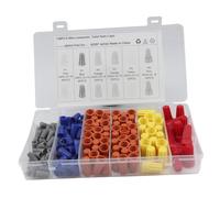 HEALSOPTHY 158 pièces Kit de Connecteurs Électriques à Vis avec Printemps Borne de Connexion Sans Outil pour Fils Ensemble de Sertissables Polyvalent pour Câblage Domestique et Éclairage