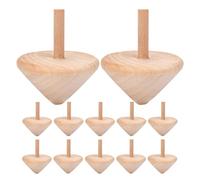 HEALSOPTHY 15pièces Toupies Bois à Monter pour Garçon Fille Jouets Gyroscopiques Non Peints Activité Manuelle pour Développement Créatif