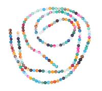 HEALSOPTHY 180 pièces Perles Rondes Pierre Naturelle pour Perlage Bijoux DIY Accessoires Décoratifs Résistants pour Bracelets Colliers et Créations Artisanales