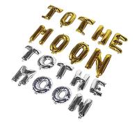HEALSOPTHY 2 Ensembles Ballons Aluminium Thème Spatial pour Anniversaire Décorations Astronaute To The Moon de Ballons Folie pour Unique Amusante