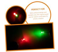 HEALSOPTHY 2 Ensembles Miniature Signal Lights Set for Table DIY and Stainless Steel Realistic Traffic Light Models for Micro Landscape Decoration and
