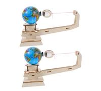 HEALSOPTHY 2 Ensembles Science Globe Toy Educational Stem Physics Gravity Experiment Kit Wooden Earth and Moon Models for Development