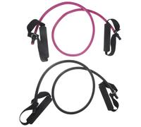 HEALSOPTHY 2 Pièces Bandes Élastiques de Musculation avec Poignées Confortables en Latex, Résistance 20-30 Lbs, Accessoires Ancre de Porte, pour Entraînement de Force et Couleur Aléatoire
