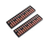 HEALSOPTHY 2 pièces Boulier Traditionnel pour Garçon Fille Barres Perles Éducatif Multifonction Portable pour Calcul Mental et Apprentissage Scolaire Lot de Couleur Marron
