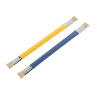 HEALSOPTHY 2 pièces Brosse de Nettoyage Double Tête Anti-statique pour Circuits Imprimés Électronique Délicate Brosse Ergonomique pour Carte Mère de Téléphone Lot de Jaune et Bleu
