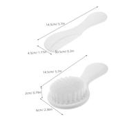HEALSOPTHY 2 pièces Brosse et Peigne Garçon Fille Doux pour Né Ensemble avec Poils Ultra Souples Massage Apaisant Élimination des Croûtes de Lait pour Garçon Fille