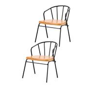 HEALSOPTHY 2 pièces Chaise Miniature Noire avec Dossier Mobilier Décoratif pour Maison de Poupée Modèle Mini Chaise Polyvalente et pour Bricolage et Scène Miniature