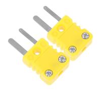 HEALSOPTHY 2 pièces Connecteur Thermocouple K Type Jaune Rapide Adaptateur Plug Isolation Fiable pour Mesures de Température
