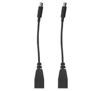 HEALSOPTHY 2 Pièces Cordon Adaptateur Secteur en PVC Noir, Câble de Transfert D'énergie Compatible Console de Jeux, Plug and Play, pour Bureau et Voyage