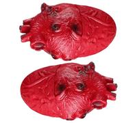 HEALSOPTHY 2 Pièces Décoration Halloween Cœur Réaliste Vinyle Accessoires Horreur pour Maison Hantée et Scène Crime Prop Portable pour Fête et Performance