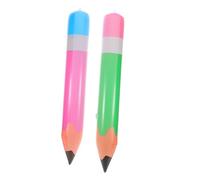HEALSOPTHY 2 Pièces Lot de Crayons Gonflables Géants pour Fête et Rentrée Scolaire Décoration Suspendue pour Salle de Classe Ballons Mylar Jouets Gonflables Rose et Vert