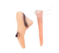 HEALSOPTHY 2 Pièces Nez de Sorcière Caoutchouc Accessoires Déguisement Halloween Fille Cosplay Confortable pour Fête Mascarade