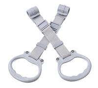 HEALSOPTHY 2 Pièces Parc pour bébé Accessoires de Parc Nourrisson Anneaux de Traction Anneau de Traction pour bébé Aidez l'outil d'entraînement à Pied Plastique Gris Clair