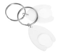 HEALSOPTHY 2 pièces Porte Clé avec Jeton de Chariot de Accessoire Pratique pour Caddie Design Simple et pour Éviter Retards Lors des Courses