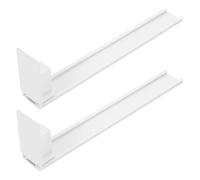 HEALSOPTHY 2 Pièces Poussoir D'étagère à Ressort Pet Blanc pour Rayons | Rail Monobloc, Avance Automatique Continue, Compatible la Plupart des Tailles de Tablette