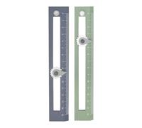 HEALSOPTHY 2 Pièces Règle Géométrique Multifonction en Plastique Compas et Règle Droite à Tracer, pour Design et Relevés, Accessoires pour Étudiants et Chefs de Bureau