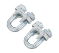 HEALSOPTHY 2 Pièces Serrage-câble en Acier Inoxydable U-bolt pour Câble et Corde, Résistance aux Intempéries, Couche Extérieure Galvanisée, Distribution Uniforme Tension, pour Gestion de
