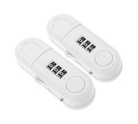 HEALSOPTHY 2 Pièces verrou placard child safety cabinet door freezer door lock with password ABS White