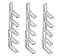 HEALSOPTHY 20 Pièces Équerres Acier Inoxydable Forme Réglables Supports à Connecteurs Angle pour Meubles Étagères Tables Bois