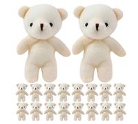 HEALSOPTHY 20 Pièces Mini Bear Dolls Set Adorable Linked Mini Stuffed Bears for DIY Keychain Backpack Charms Party Favors and Valentine S Day