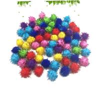HEALSOPTHY 200 Pièces Boules D'oignon Duveteux Pompons pour Bricoler Coloré Enfants Boules De Paillettes pour L'artisanat Petit Paillettes Fines