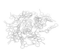 HEALSOPTHY 200 Pièces P-shaped Kiln Hanging Needles High Temperature Resistant Ceramic Burning Hooks For DIY Ornament Wires And Pendant Craft Supplies