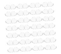 HEALSOPTHY 200 Pièces Patch en verre en forme de cœur matériel de fabrication de bijoux collier cabochon pendentifs coeur vierge cabochon en forme de pour bricolage Un verre Transparent